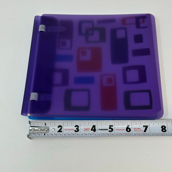 Lot 2 NEW Creative Memories Scrapbook Albums 7x7 Geometric Blue Purple 12 Pages - Picture 5 of 7